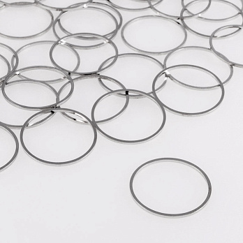 Кільце декоративне, 20 мм, Темне срібло (PIN-055716)