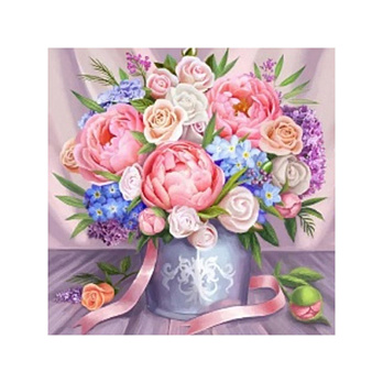 Набор алмазной живописи на подрамнике 30х30 см, Букет наслаждения (SXM-056364)