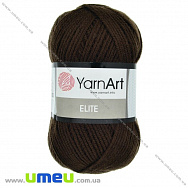 Пряжа YarnArt Elite 100 г, 300 м, Коричнева темна 217 (YAR-025376)