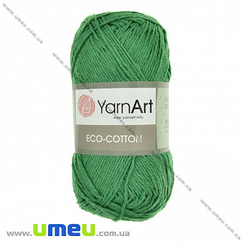 Пряжа YarnArt Eco-cotton 100 г, 220 м, Зеленая 767 (YAR-025218)