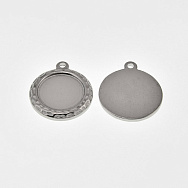 Основа круглая из нерж. стали, 25,7х22 мм, 16 мм, Темное серебро (STL-059499)