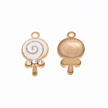 Подвеска метал. Леденец белый, 18х9 мм, Золото (POD-054715)