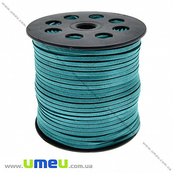 Замшевий шнур, 3 мм, Бірюзовий (LEN-021740)