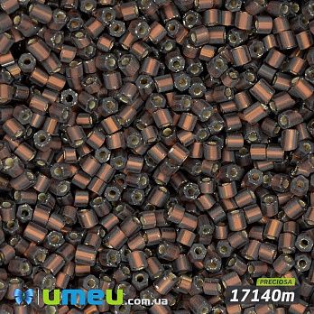 Бисер чешский Рубка 10/0, №17140m, Коричневый темный, Блестящий матовый (BIS-044003)
