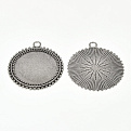 Основа кругла, 37х33 мм, 25 мм, Античне срібло (OSN-059467)