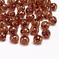 Бусины акриловые, Круглые граненые, 8 мм, Коричневые (BUS-054516)