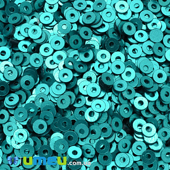 Паєтки Індія круглі плоскі, 3 мм, Морська хвиля (PAI-037571)