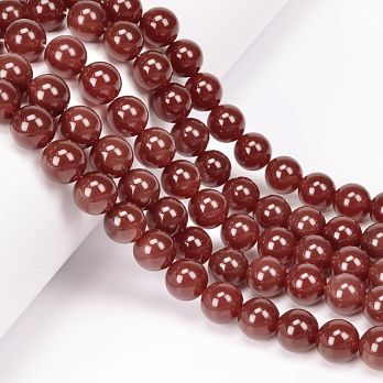Бусины Агат красный, Натур. камень, 10 мм, Круглые (BUS-051620)