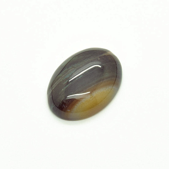 Кабошон нат. камень Агат коричневый, Овал, 24,8х18 мм (KAB-059218)