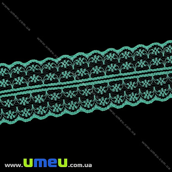 Кружево тонкое, 45 мм, Мятное (LEN-020685)