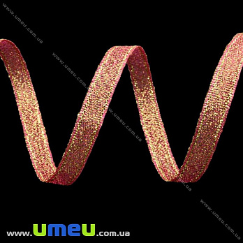 Лента парчовая, 6 мм, Малиновая (LEN-003062)