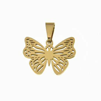 Підвіска з нерж. сталі Метелик, 20х15 мм, Золото (STL-060678)