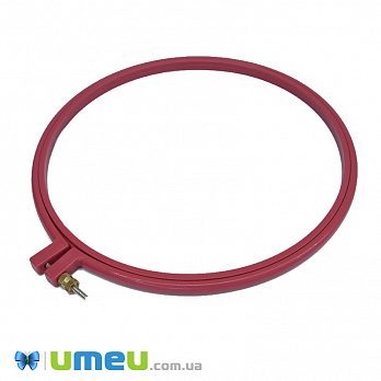 Пяльці пластикові HELLO 24 см з металевим гвинтом, Малинові (MUL-045016)