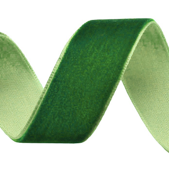 Лента бархатная, 25 мм, Зеленая (LEN-052258)