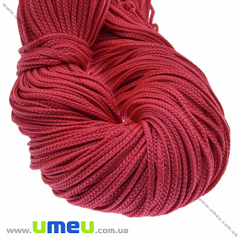 Полипропиленовый шнур плоский, 2,5 мм, Красный (LEN-036796)