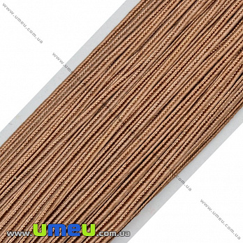 Сутажный шнур, 3 мм, Коричневый светлый (LEN-010492)