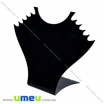 Підставка під кольє пластикова, 16,5х15,5 см, Чорна (UPK-014602)