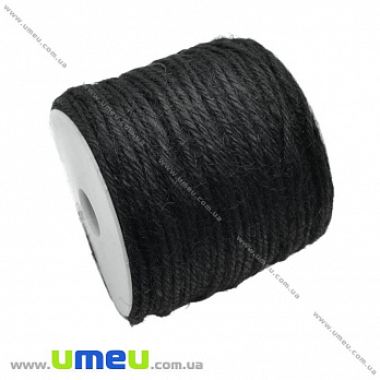 Шпагат пеньковый, Черный, 2 мм (LEN-004630)