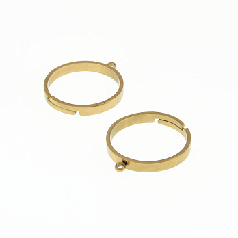 Кільце з нерж. сталі з петлею, 19 мм, Покриття 18 kt (OSN-060528)