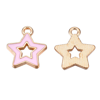 Подвеска метал. Звезда розовая, 16х14 мм, Золото (POD-053715)