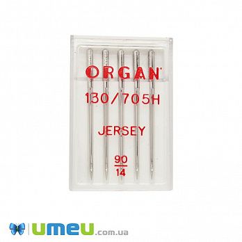Голки ORGAN JERSEY №90/14 для побутових швейних машин, 5 шт (SEW-047609)