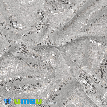 Фатин з паєтками, Сріблястий (20х30 см) (LTH-040715)