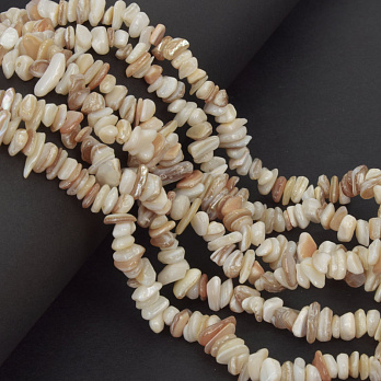 Бусины (скол) Перламутр, Натур. камень, 5-8 мм (79-80 см) (BUS-057714)
