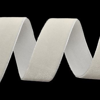 Лента бархатная, 25 мм, Кремовая (LEN-052255)