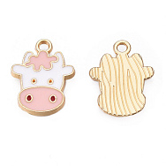 Підвіска метал. Весела корівка, 19х14 мм, Золото (POD-053593)