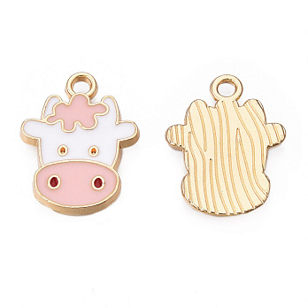 Подвеска метал. Веселая коровка, 19х14 мм, Золото (POD-053593)
