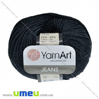 Пряжа YarnArt Jeans 50 г, 160 м, Сіра темна 28 (YAR-025327)