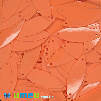 Паєтки Індія човник, 25х8 мм, Помаранчеві (PAI-041036)