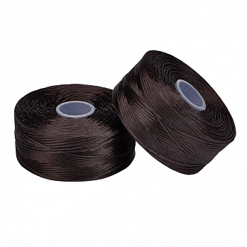 Нить для бисера C-Lon D, 0,11 мм, Коричневая темная, 71 м (MUL-051147)