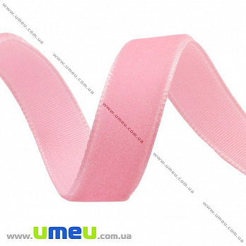 Лента бархатная, 10 мм, Розовая (LEN-016632)