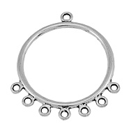Конектор круглий на 7 отворів (двостор.), 43х37 мм, Античне срібло (KON-055469)