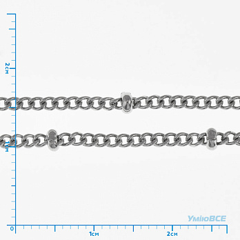 Цепь из нержавеющей стали, 1,8 мм, Темное серебро (ZEP-058389)