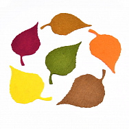 Декоративні вироби із фетру Листя берези, 8,5х4,5 см, Мікс (FLT-051575)