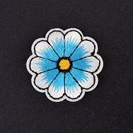 Термоаппликация Цветок, 4 см, Голубая (APL-060013)