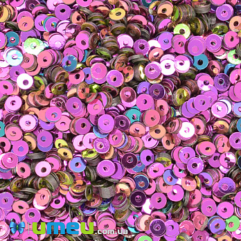 Пайетки Индия круглые плоские, 3 мм, Малиновые АВ (PAI-041797)