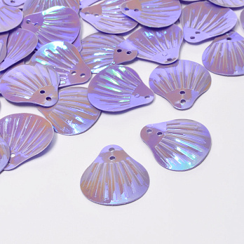Паєтки Китай Мушлі, 19х18 мм, Бузкові АВ (PAI-052969)