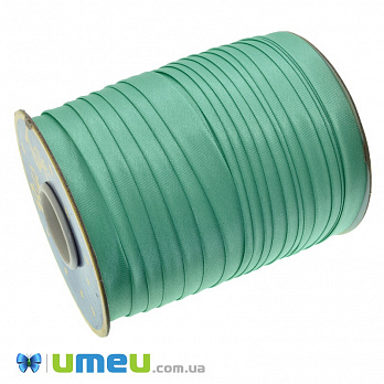 Атласная косая бейка, 15 мм, Мятная (LEN-037780)