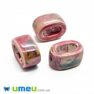 Намистина керамічна, 19х10х13 мм, Рожева (BUS-010523)