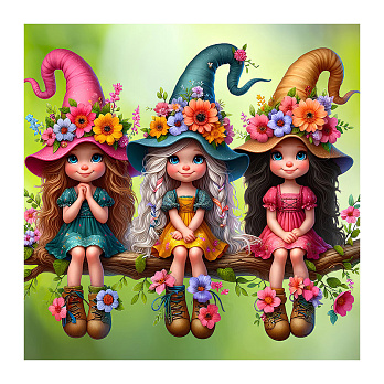 Набор алмазной живописи на подрамнике 30х30 см, Феи-подружки (SXM-061156)