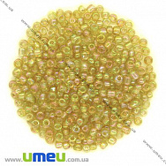 Бисер китайский крупный, 6/0, Бежевый АВ прозрачный, 4 мм (BIS-008630)