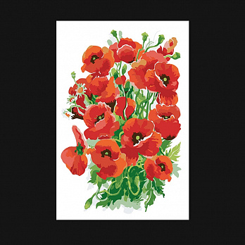 Картина по номерам 20х30 см, Маки (SXM-051544)