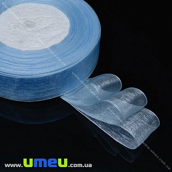 Лента из органзы, 20 мм, Голубая (LEN-019700)