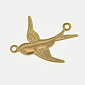 Конектор з нерж. сталі Ластівка, 19х17 мм, Покриття 18kt (STL-061386)