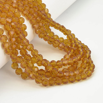 Бусины круглые граненые, 6 мм, Топаз (BUS-057315)