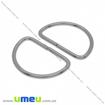 Напівкільце металеве, Срібло, 40 мм (BAG-034702)