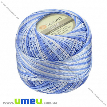 Пряжа YarnArt Tulip 50 г, 250 м, Меланж Синя 446 (YAR-029507)